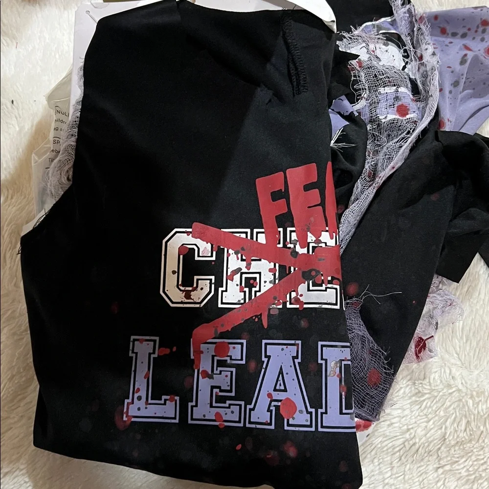 Girls zombie fearleader cheerleader costume XL (14/16)